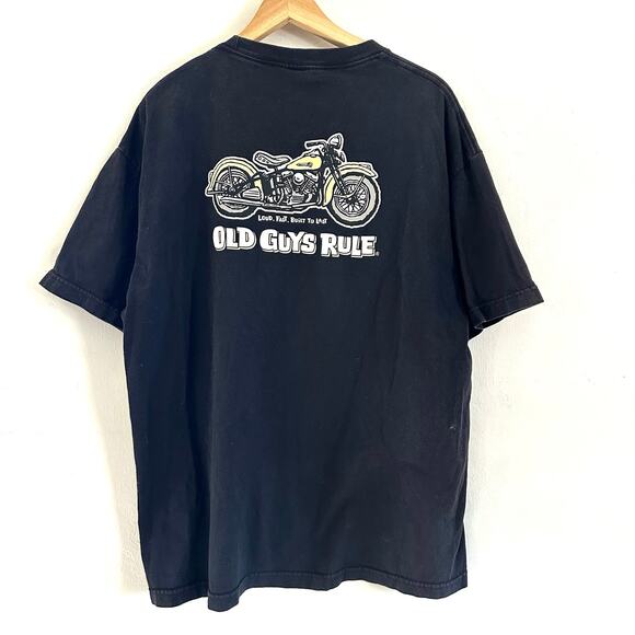Old Guys Rule Loud Fast Built To Last Shirt Black Men's Size XL - Picture 1 of 7